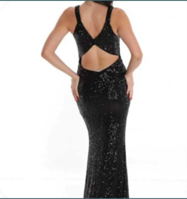 Vestido preto comprido cerimonia