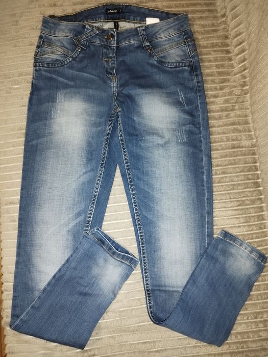 Spodnie damskie jeansy skinny 36 Carry niebieske