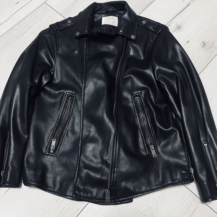 Шкіряна косуха zara , оверсайз