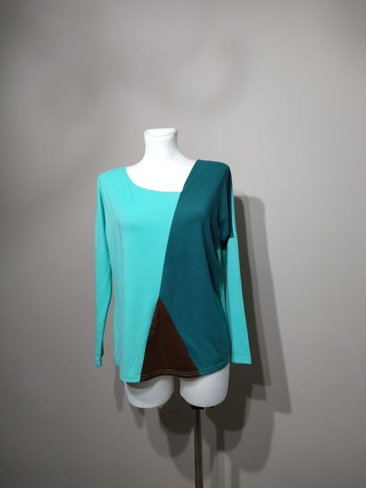 Bluzka miętowa turkus tricolor xl