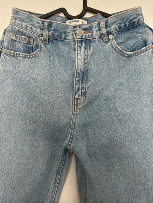Calça de canga azul da pull&bear