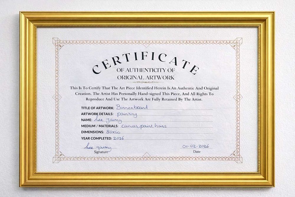 Quadro original e com certif. de autenticidade de Lee Jaimy, Portes Grátis com seguro