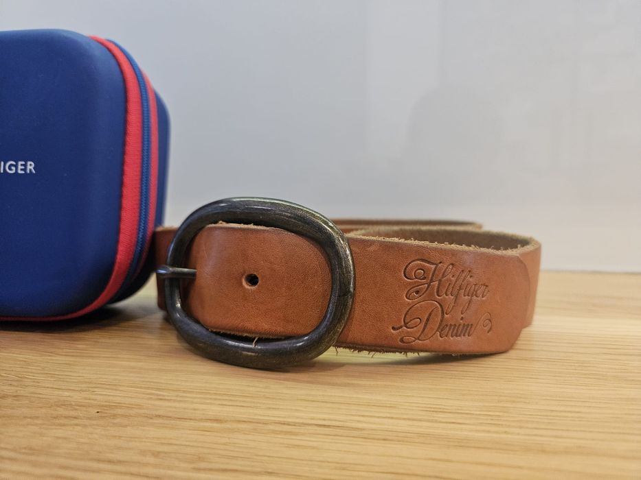 Brązowy skórzany pasek Tommy Hilfiger