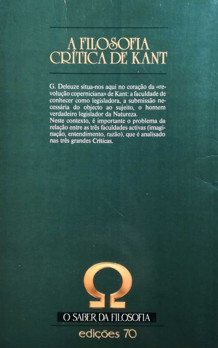 Livro - A Filosofia Crítica de Kant - Gilles Deleuze