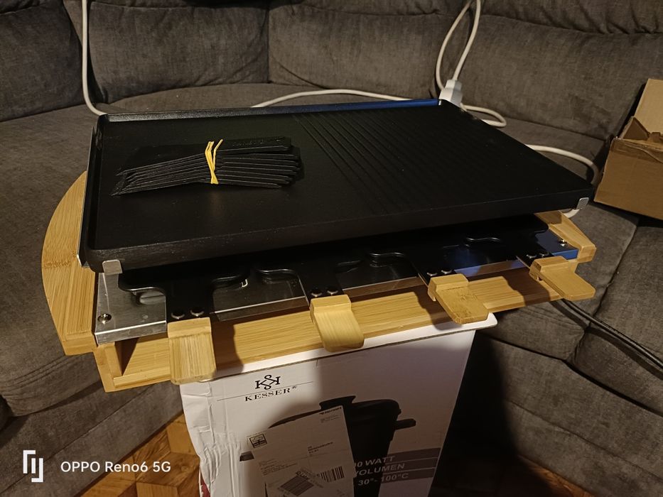 Raclette grill elektryczny KESSER PŁYTA czarny 1200 W
