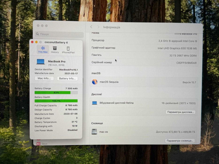 Macbook Pro 16 i9 16 gb ram 512 gb ssd space black