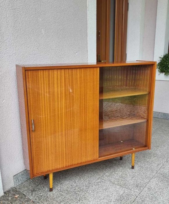 Biblioteczka Witryna Design PRL Lata 70 Violetta wysoki połysk