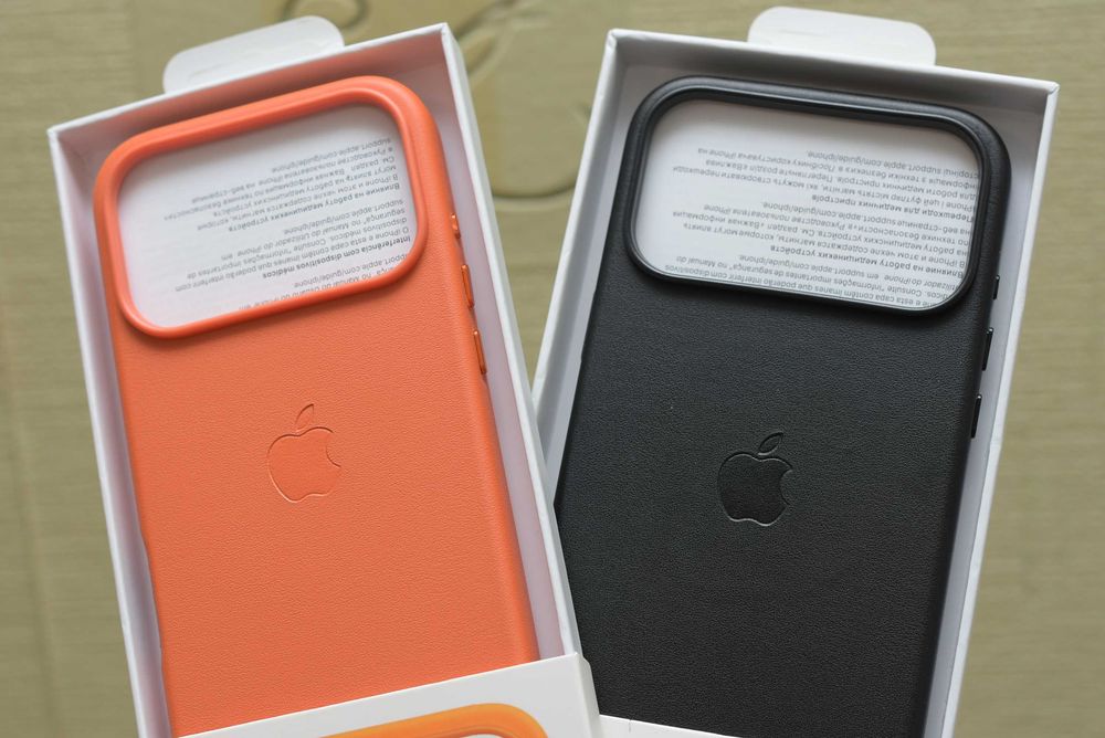 Кожаный чехол Leather Case iPhone 17 Air Pro max Magsafe Анимация