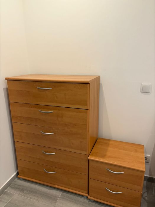Comoda 5 gavetas madeira quarto