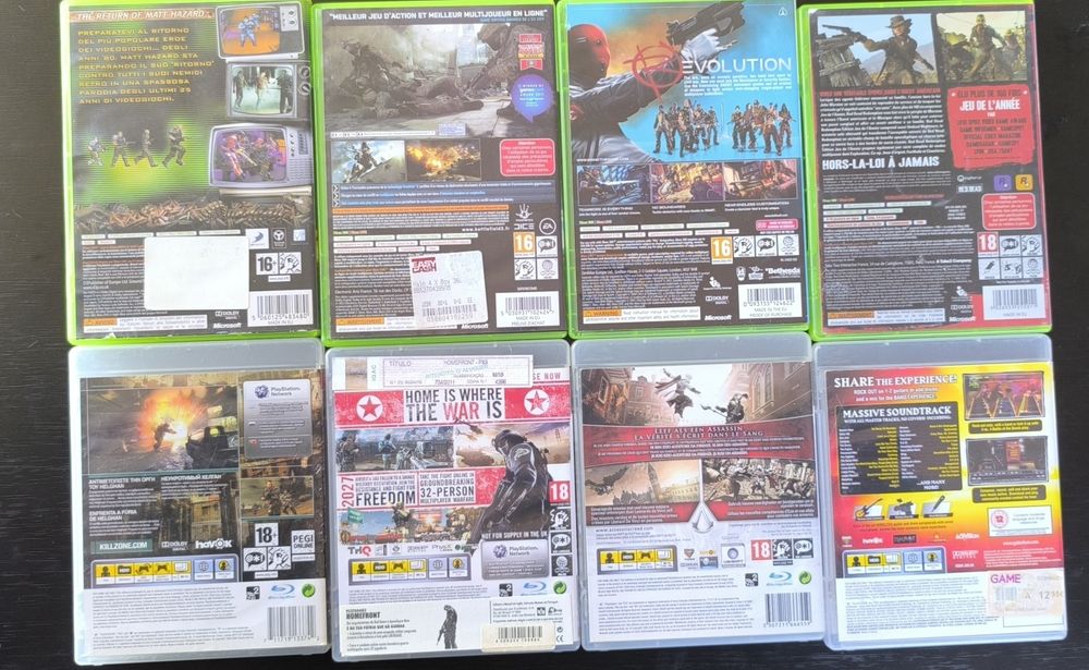 Conjunto de 8 jogos PlayStation 3/Xbox 360