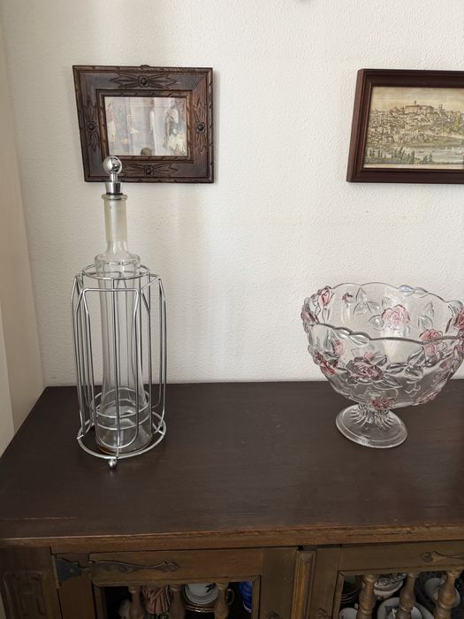 Objetos decorativos em vidro