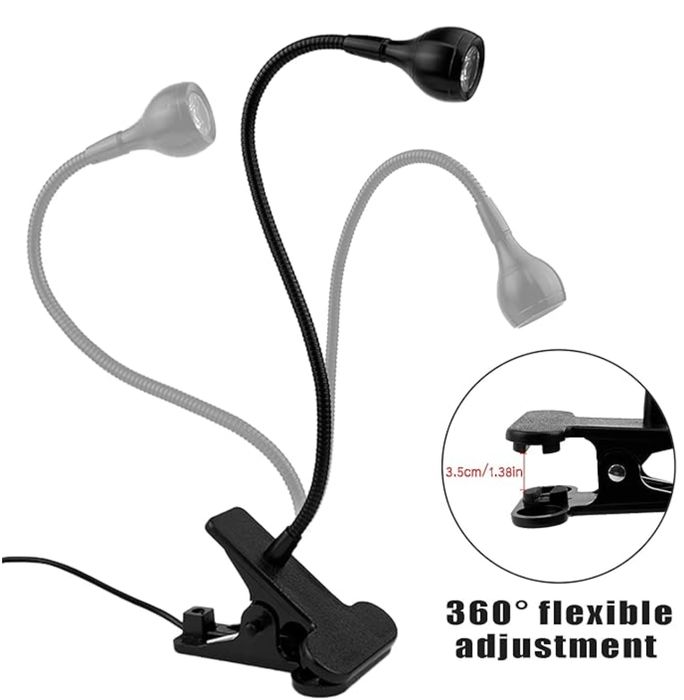Lampa UV do paznokci AolKee LED 5W ultrafioletowa na USB z klipsem