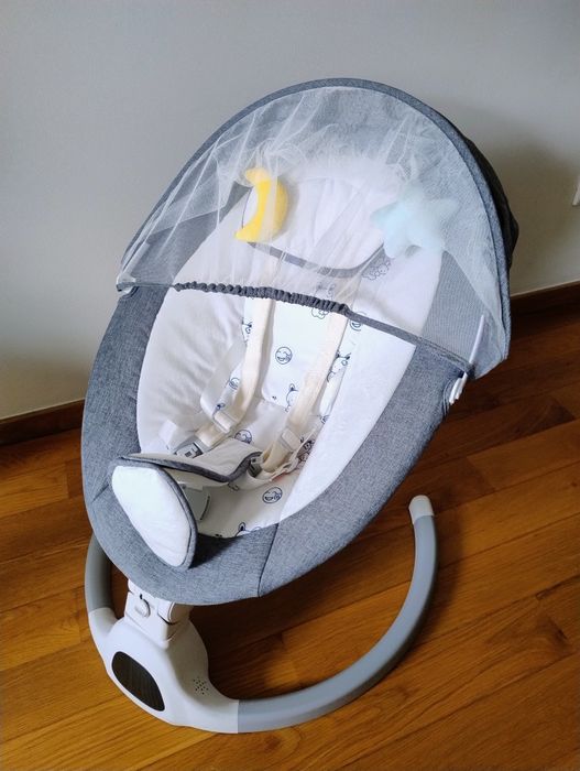 Espreguiçadeira para bebés com balanço automático