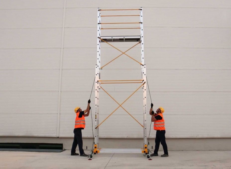 Rusztowanie aluminiowe Nowe 8 m wysokie + podest WYNAJEM