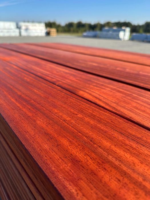 Deska tarasowa egzotyczna Padouk vermillion gładka KL. FAS KD 21x145