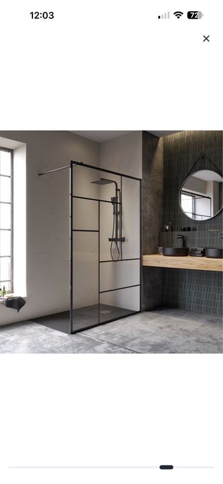 Painel Duche Sensea Studio 140x200 Preto