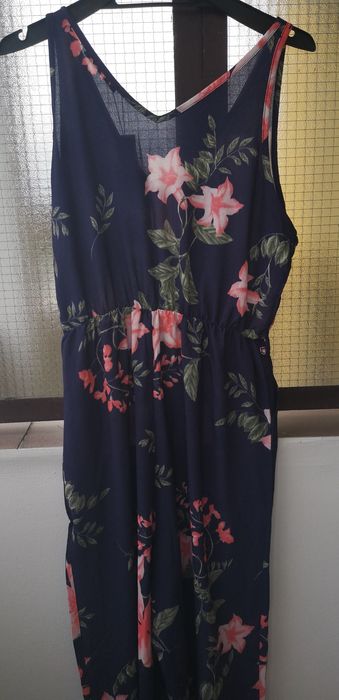 Kombinezon granatowy w kwiaty