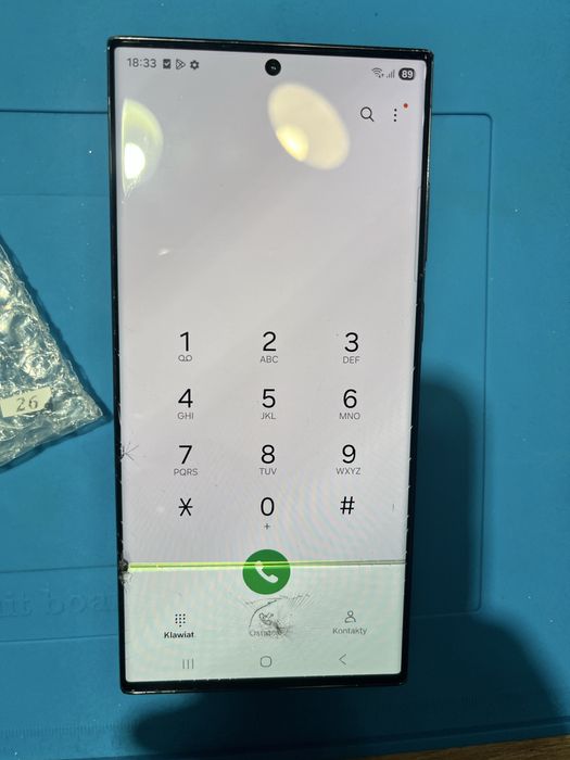 Samsung S23 Ultra – oryginalny ekran uszkodzony, dobra ramka