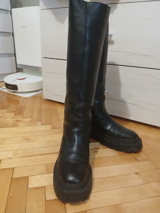 Зимові шкіряні чоботи