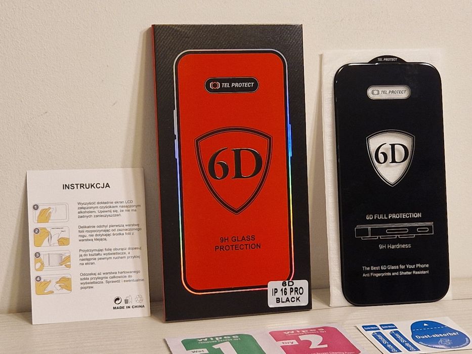 Hartowane szkło Full Glue 6D IPHONE 16 PRO / IPHONE 17