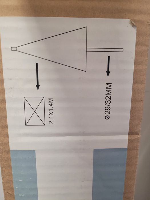 Parasol ogrodowy/balkonowy z podestem