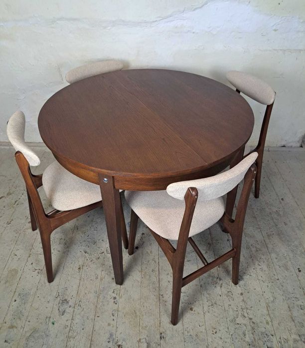 stół okrągły rozkładany, PRL