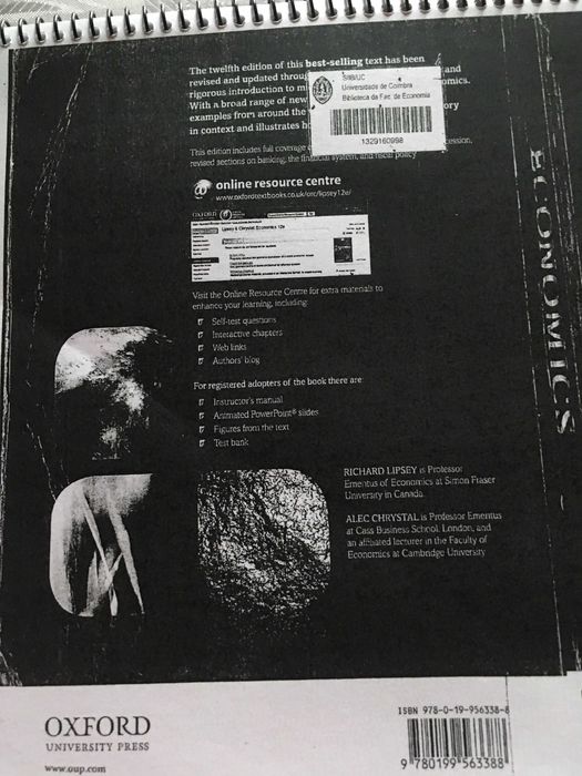 Economics, Lipsey & Chrystal, Oxford Press Twelfth Edition