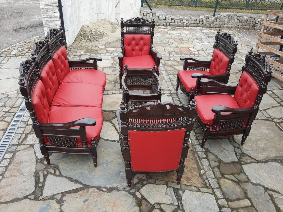 Fotel Tron nowa naturalna skóra