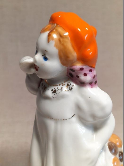 Ау девочка заблудилась КРАСНАЯ ШАПОЧКА Барановка статуэтка фарфор СССР