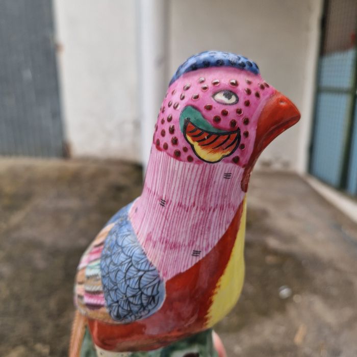 Papagaio / pássaro de loiça porcelana