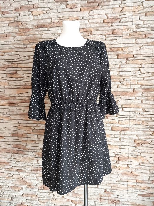 Elegancka mini sukienka damska serca serduszka brave soul 40 L