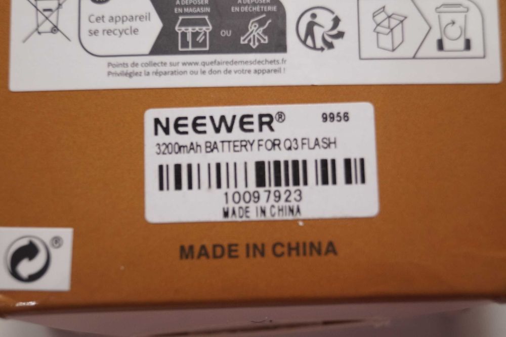 737 NEEWER Q3 Bateria Akumulatorek do lampy błyskowej 3200mAh