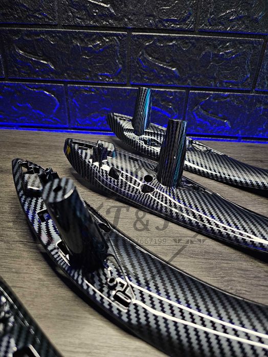 Pack Puxadores FRT + TRS - BMW F30 F31 F35 F80 - Imitação Carbono