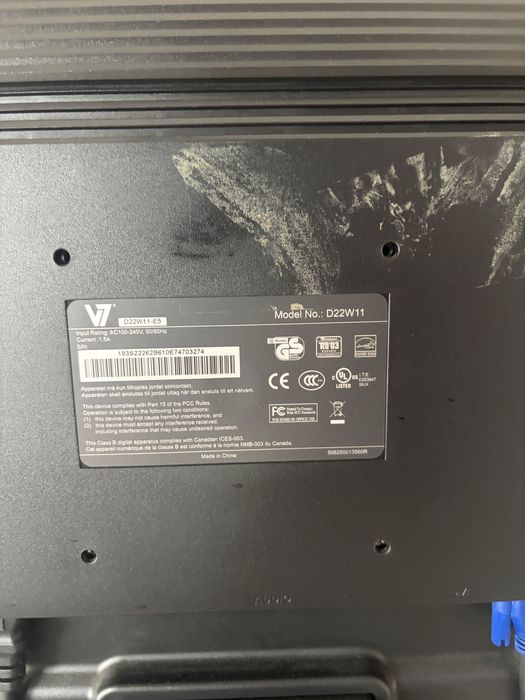 Monitor V7 D22W11 — 22 polegadas447347240773898242