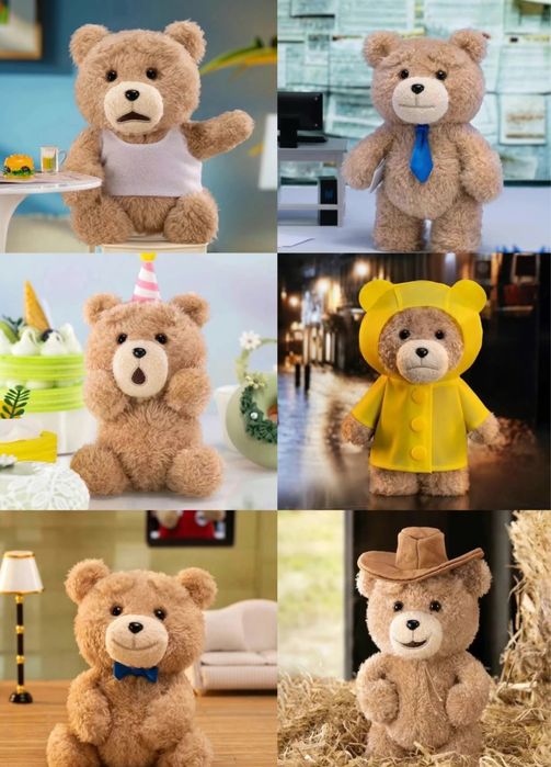 Оригинал Pop Mart TED2 — плюшевый брелок-подвеска
