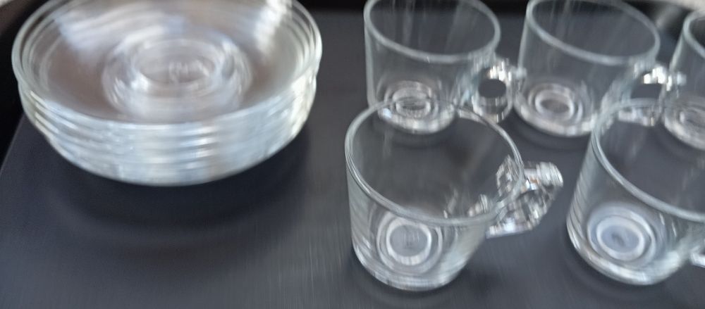 Conjunto de chávenas e pires pirex