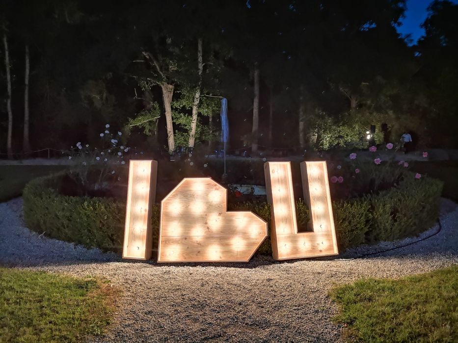 Letras luminosas para eventos