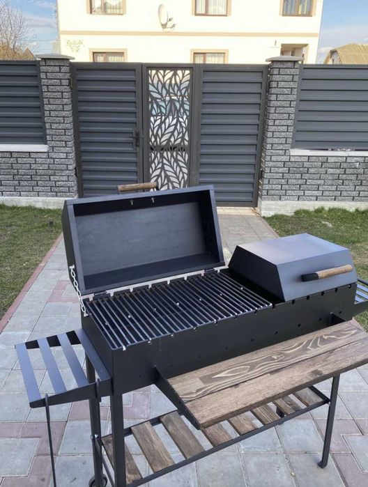 Мангал з решіткою для гриля та підставкою під казан метал 5 мм