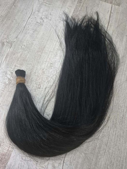 czarne włosy naturalne 55cm 100g