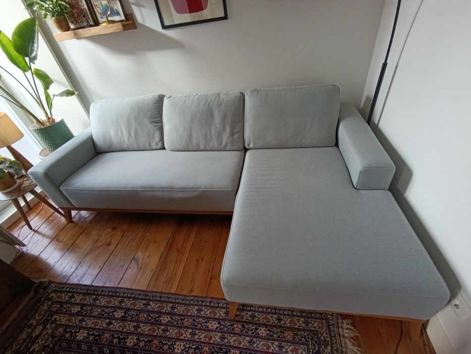 Sofá modular com chaise longue