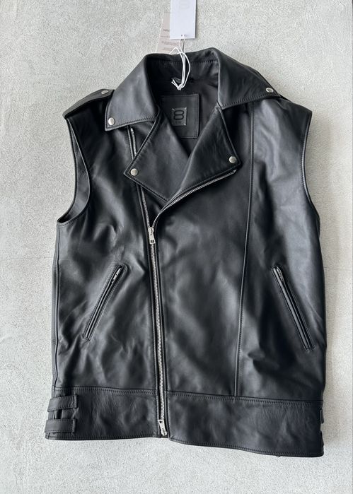 Кожаная жилетка 8 by Yoox Leather Biker vest