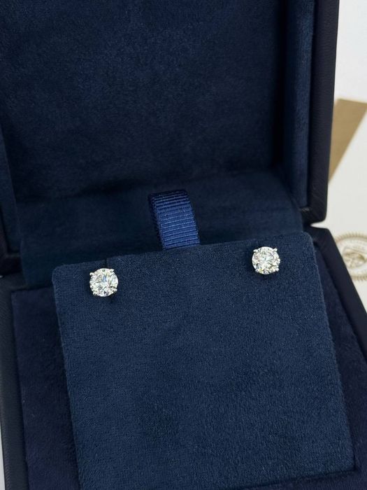 Сережки з діамантами 2.0ct  Біле золото 750 проба Діаманти: