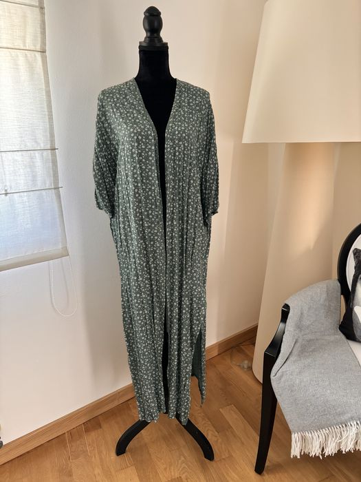 New Kimono, Green with Flowers