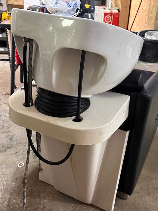 rampa de lavagem cabeleireiro