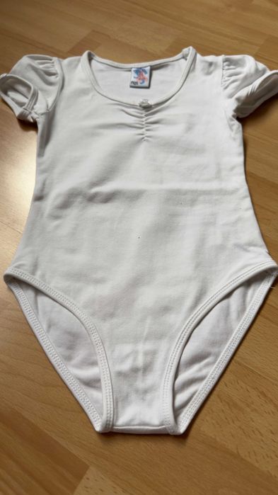 Białe body na balet strój na balet rozmiar 98-104cm