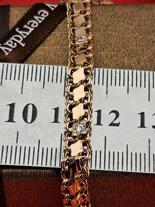 ‼Золотой браслет 6,41 гр 18 см Золотий браслет Золото 585 проба