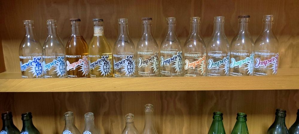 Lote de garrafas pirogravadas dos Refrigerantes Império