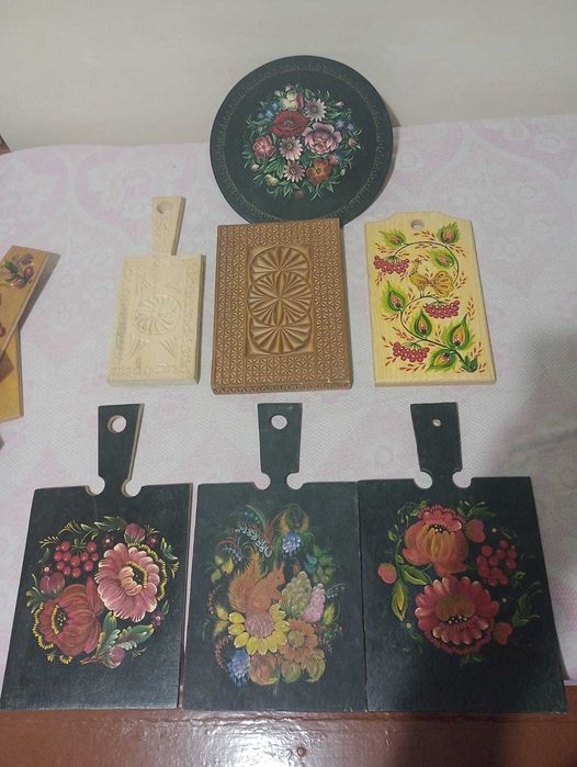 Сувенірні розділові кухонні дошки ,петриківський розпис ,ручна робота