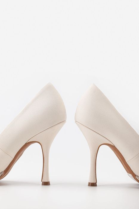 Лодочки молочні сатинові Kachorovska X Milla Nova