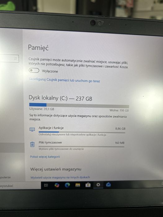 Laptop lenovo thinkpad T14 16GB RAM, 237 GB pamiec